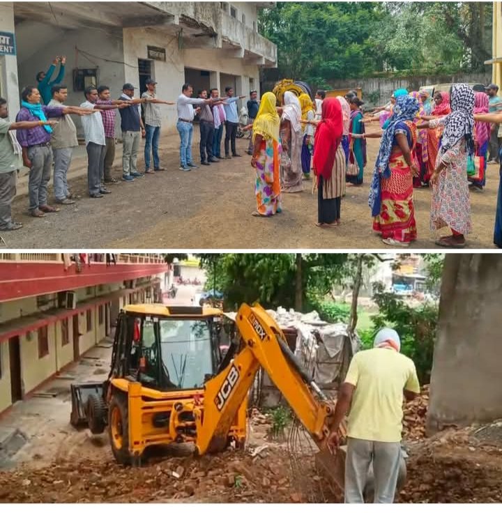 आओ. आप हम सभी शक्ति शहर को स्वच्छ बनाएं-शक्ति नगर पालिका क्षेत्र में स्वच्छ सर्वेक्षण। महा स्वच्छता अभियान के तहत स्वच्छता मित्रों एवं कर्मचारियों ने ली शपथ। सीएमओ के नेतृत्व में वार्ड क्रमांक 11 में अतिक्रमण हटाने चलाया गया अभियान kshititech