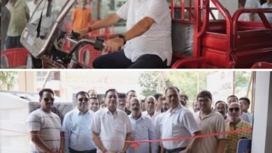जिला मुख्यालय शक्ति में भी अब ई थ्री व्हीलर ऑटो की होंगी उपलब्धता. 12 मई को जिंदल ई ऑटो का हुआ भव्य शुभारंभ. नगर पालिका अध्यक्ष श्यामसुंदर अग्रवाल ने कहा-डीजल पेट्रोल की बचत के लिए करें ई वाहनों का उपयोग. यात्रियों का सफर भी होगा आसान kshititech