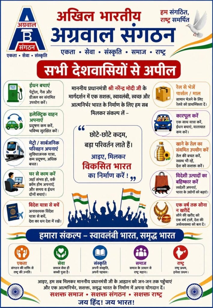 अग्रवाल संगठन की 30- 31 मई को होने वाली राष्ट्रीय कार्यकारिणी बैठक के लिए तैयारियां जोरों पर. देश के विभिन्न राज्यों से पहुंचेंगे 1000 की संख्या में प्रतिनिधि. केवल ₹100 में आजीवन सदस्य बन सकते हैं संगठन के. देश की सबसे क्लीन सिटी इंदौर मध्य प्रदेश में आयोजित है बैठक kshititech
