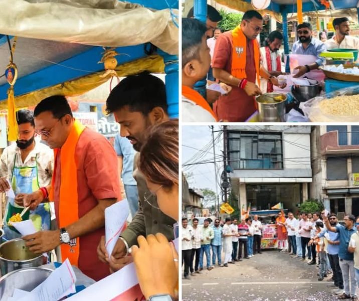 पीएम मोदी का चेहरा और अमित शाह की रणनीति से बंगाल-असम में 'भगवा' का प्रचंड शंखनाद- अमर सुल्तानिया.अमर सुल्तानिया के नेताजी चौक कार्यालय में सभी को खिलाई बंगाल की प्रसिद्ध 'झाल-मुड़ी', जमकर आतिशबाजी हुई, मिठाईयों भी बंटी kshititech