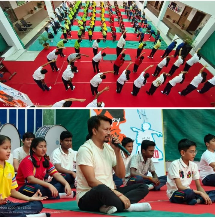 बाराद्वार के एशियन वर्ल्ड स्कूल में अंतर्राष्ट्रीय योग दिवस एवं फादर्स डे का उत्साहपूर्वक आयोजन. विद्यालय के डायरेक्टर नीरज अग्रवाल ने विद्यार्थियों के परिश्रम की करी प्रशंसा kshititech