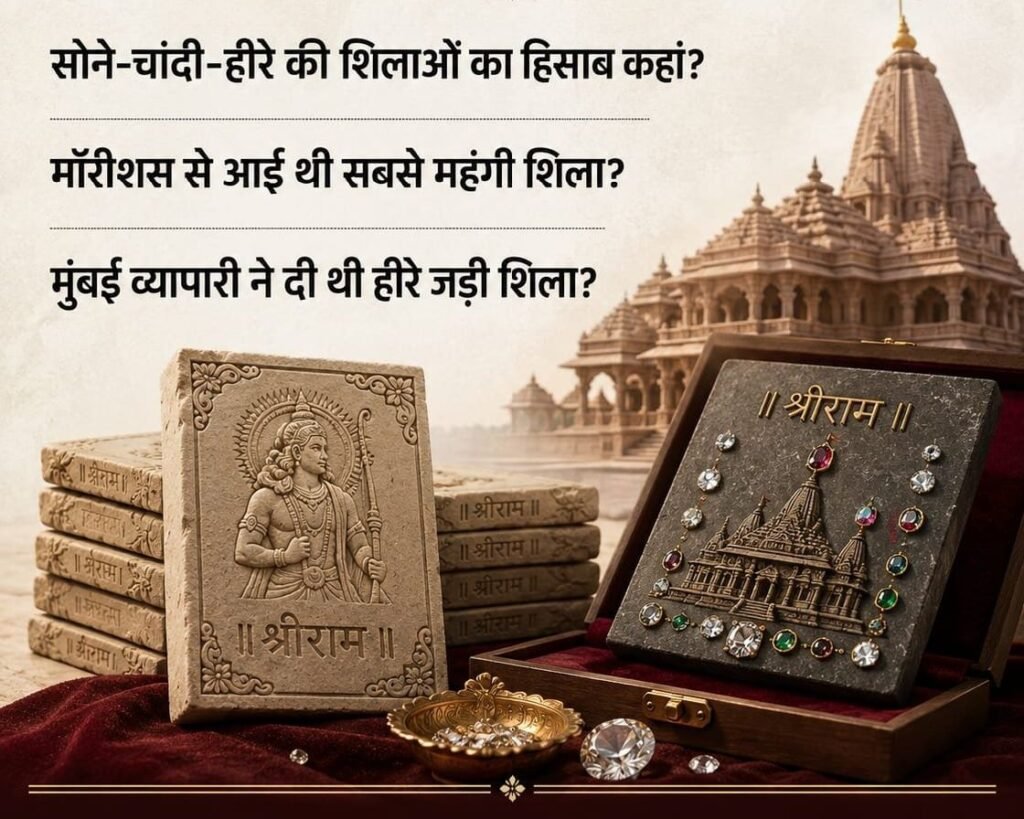राम मंदिर चढ़ावा कांड में नया मामला: 1250 बहुमूल्य श्रीराम शिलाएं गायब होने का दावा। हीरे जड़ित थी शिलाएं- सूत्र kshititech