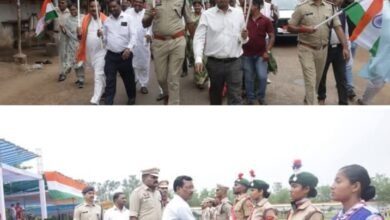 राष्ट्रभक्ति का जुनून लेकर कलेक्टर एसपी साहब सड़कों पर निकले तिरंगा हाथों में लिए-स्वतंत्रता दिवस मुख्य समारोह के फाइनल रिहर्सल का हुआ आयोजन।अपर कलेक्टर&nbsp; के एस पैंकरा बने मुख्य अतिथि। हर घर तिरंगा अभियान के तहत जिला मुख्यालय में कलेक्टर एसपी साहब के नेतृत्व में निकली भव्य तिरंगा यात्रा kshititech
