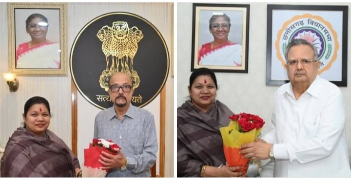 सांसद कमलेश जांगड़े ने करी प्रदेश के महामहिम राज्यपाल रमन डेका एवं विधानसभा अध्यक्ष डॉ रमन सिंह से मुलाकात. आजादी की 80 वीं वर्षगांठ की भी दी शुभकामनाएं सांसद कमलेश जांगड़े ने करी प्रदेश के महामहिम राज्यपाल रमन डेका एवं विधानसभा अध्यक्ष डॉ रमन सिंह से मुलाकात. आजादी की 80 वीं वर्षगांठ की भी दी शुभकामनाएं kshititech