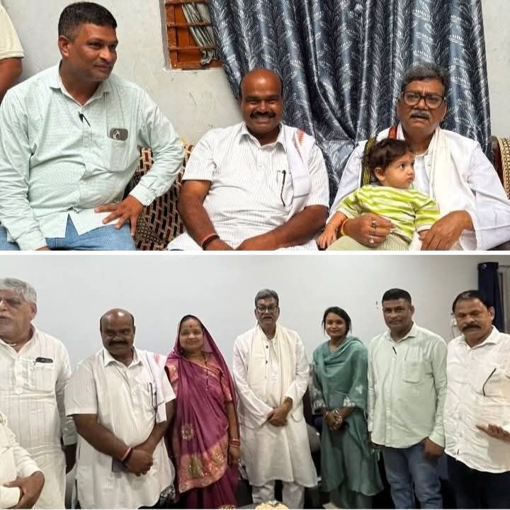 महंत जी और व्यास कश्यप की हुई आत्मीय मुलाकात -जांजगीर-चांपा के विधायक व्यास कश्यप के निवास पर पहुंचे नेता प्रतिपक्ष महंत जी. परिवारजनों से भी करी मुलाकात kshititech