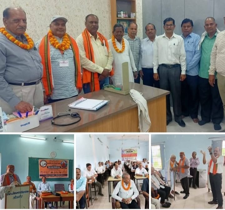 70 पेंशनरो का हुआ शाल श्रीफल से सम्मान-भारतीय राज्य पेंशनर्स महासंघ का स्थापना दिवस संपन्न. पेंशनरों के अधिकारों के लिए महासंघ निरंतर संघर्षरत-वीरेन्द्र नामदेव. जांजगीर चांपा जिला इकाई के अध्यक्ष परमेश्वर स्वर्णकार ने किया कार्यक्रम का संचालन 70 पेंशनरो का हुआ शाल श्रीफल से सम्मान-भारतीय राज्य पेंशनर्स महासंघ का स्थापना दिवस संपन्न. पेंशनरों के अधिकारों के लिए महासंघ निरंतर संघर्षरत-वीरेन्द्र नामदेव. जांजगीर चांपा जिला इकाई के अध्यक्ष परमेश्वर स्वर्णकार ने किया कार्यक्रम का संचालन kshititech