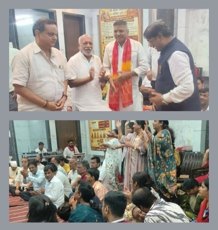 जय बांके बिहारी लाल की-पुत्रदा एकादशी पर राजधानी रायपुर के श्री बांके बिहारी मंदिर में भव्य हिंडोला महोत्सव। महिला मंडल द्वारा आयोजित किया गया महोत्सव. भागवत आचार्य ओमप्रकाश जोशी की उपस्थिति में संपन्न हुआ आयोजन kshititech