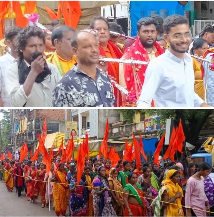 अद्वितीय कांवड़ यात्रा-24 अगस्त को शक्ति से निकली ऐतिहासिक कावड़ यात्रा- महामाई मंदिर से तुरी धाम तक हजारों की संख्या में शिव भक्तों ने उठाई कावड़. जिला पंचायत सदस्य आयुष शर्मा अन्नपूर्णा बाराद्वार एवं धर्मेंद्र सिंह कर रहे थे कावड़ यात्रा का नेतृत्व. पुरे यात्रा मार्ग में जगह-जगह हुआ कावड़ियों का स्वागत।तुरी में होगा भंडारा kshititech