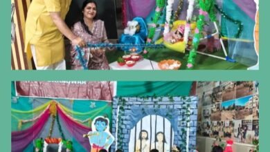 स्कूल के बच्चे भी डूबे भगवान कृष्ण के भक्ति में-बाराद्वार शहर के प्रतिष्ठित विद्याभूमि विद्यालय में हर्षोल्लास एवं भक्ति भाव के साथ मनाया गया श्रीकृष्ण जन्माष्टमी उत्सव. शरद केडिया एवं रीना केडिया ने बतौर मुख्य अतिथि करी कृष्ण जी की पूजा अर्चना. शरद केडिया ने दी सभी बच्चों को श्री कृष्ण जन्माष्टमी की शुभकामनाएं kshititech