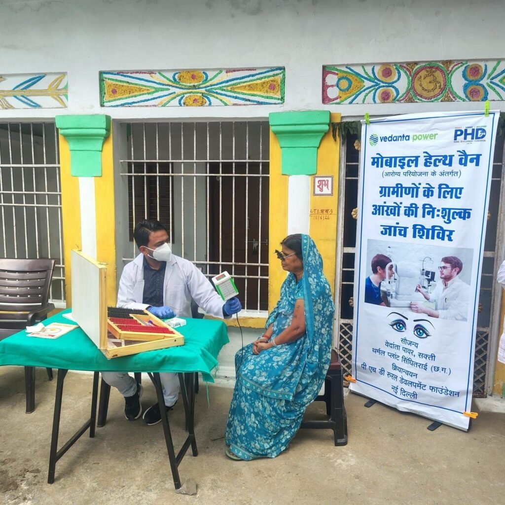 Vedanta Power Brings Free Specialised Eye Care to the Doorstep of nearly 600 Villagers in Sakti.Conducts Free Special Eye Camps across four villages including free eye screenings, spectacles, medicines and specialist consultations under Project Arogya kshititech