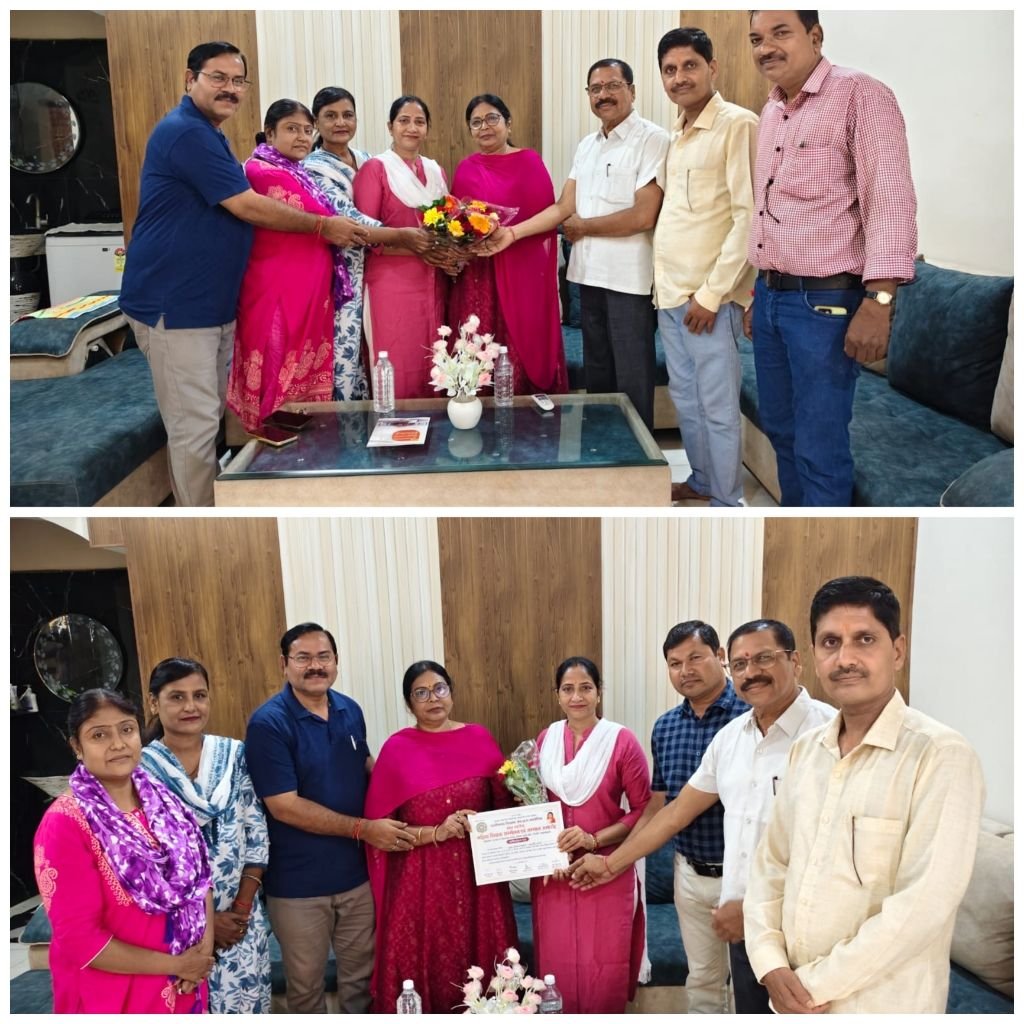 उच्च शिक्षा अध्ययन संस्थान (IASE) बिलासपुर की नवपदस्थ प्राचार्य डॉ. कुमुदिनी द्विवेदी का शिक्षक संघ ने किया आत्मीय स्वागत एवं अभिनंदन. शक्ति की पूर्व जिला शिक्षा अधिकारी रह चुकी है डॉक्टर कुमुदिनी बाघ द्विवेदी kshititech