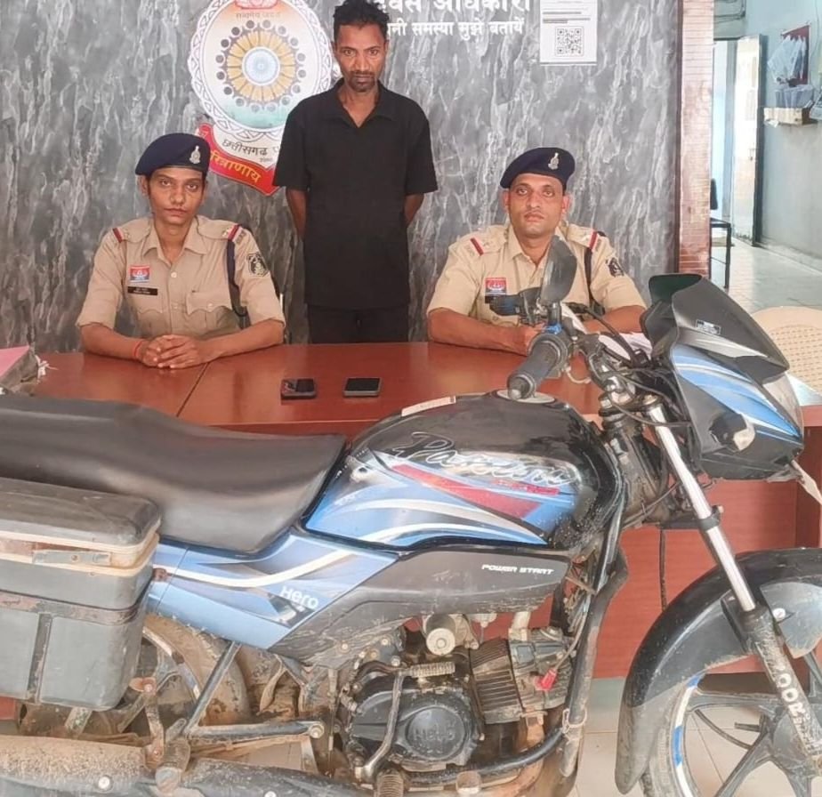 शक्ति पुलिस ने चोर को किया गिरफ्तार-मोबाइल एवं नगद रकम चोरी करने वाला आरोपी मोटरसाइकिल के साथ शक्ति पुलिस के हत्थे चढ़ा. शक्ति थाना टीआई लखन पटेल की सक्रियता से शातिर से शातिर बदमाशों एवं चोरों पर हो रही त्वरित कार्रवाई kshititech