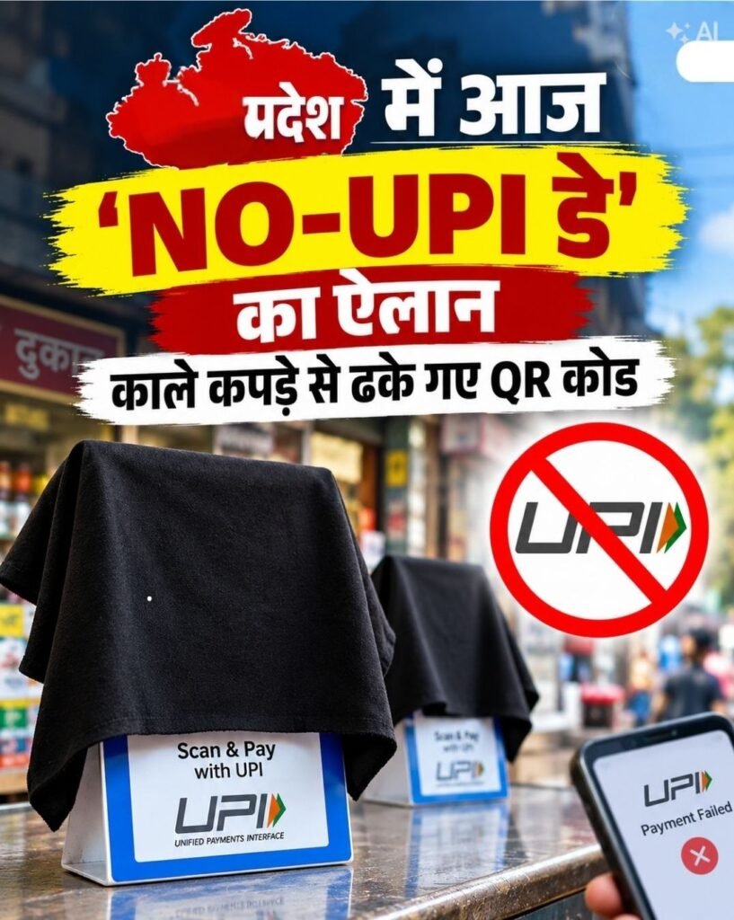 2 लाख व्यापारियों का विरोध जारी-प्रदेश में आज 'NO-UPI डे' का ऐलान, काले कपड़े से ढके गए QR कोड. सरकार द्वारा लगाए गए सरचार्ज पर व्यापारी करेंगे विरोध। व्यापारियों ने कहा- सरकार कह रही डिजिटल लेनदेन को बढ़ावा दो। तो वहीं सरचार्ज लगाकर क्या साबित करना चाहती है सरकार 2 लाख व्यापारियों का विरोध जारी-प्रदेश में आज 'NO-UPI डे' का ऐलान, काले कपड़े से ढके गए QR कोड. सरकार द्वारा लगाए गए सरचार्ज पर व्यापारी करेंगे विरोध। व्यापारियों ने कहा- सरकार कह रही डिजिटल लेनदेन को बढ़ावा दो। तो वहीं सरचार्ज लगाकर क्या साबित करना चाहती है सरकार kshititech