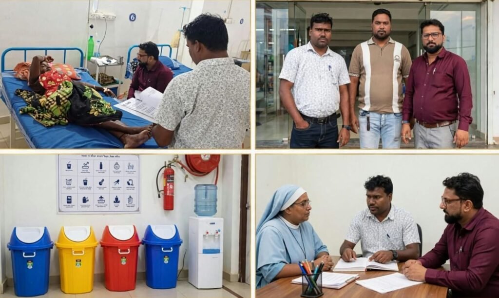 शक्ति जिले में निजी अस्पतालों एवं क्लिनिको को रखना होगा मापदंडों का ध्यान. स्वास्थ्य विभाग की टीम ने कलेक्टर एवं सीएमएचओ के निर्देश पर किया प्राइवेट हॉस्पिटलों का निरीक्षण. दिए सख्त निर्देश. लापरवाही पर होगी कार्यवाही. डॉक्टर सुदर्शन भारद्वाज सहित टीम के सदस्य रहे मौजूद शक्ति जिले में निजी अस्पतालों एवं क्लिनिको को रखना होगा मापदंडों का ध्यान. स्वास्थ्य विभाग की टीम ने कलेक्टर एवं सीएमएचओ के निर्देश पर किया प्राइवेट हॉस्पिटलों का निरीक्षण. दिए सख्त निर्देश. लापरवाही पर होगी कार्यवाही. डॉक्टर सुदर्शन भारद्वाज सहित टीम के सदस्य रहे मौजूद kshititech